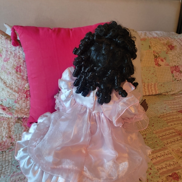Pink Ruffled Doll with Curly Hair - Picture 2 of 2